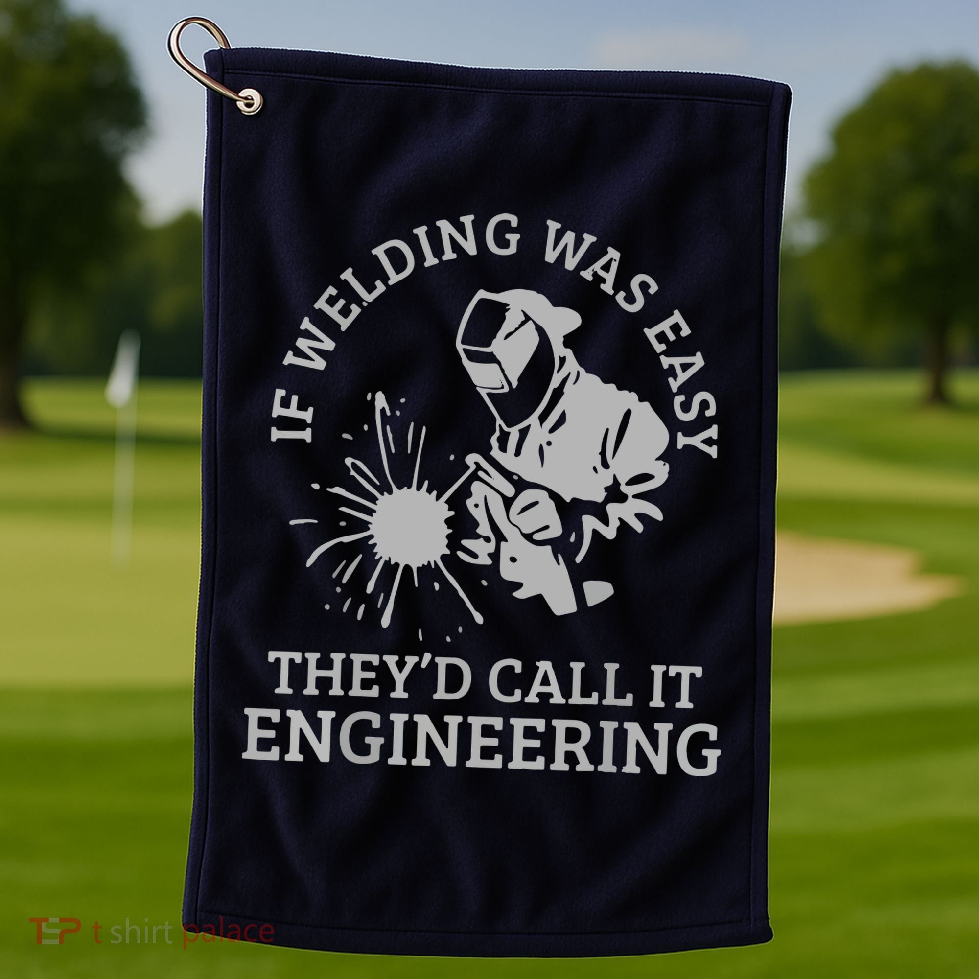 Welder If Welding Was Easy Quote Funny Saying Welder Golf Towel