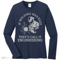 Welder If Welding Was Easy Quote Funny Saying Welder Women's Long Sleeve Shirt thumb 0