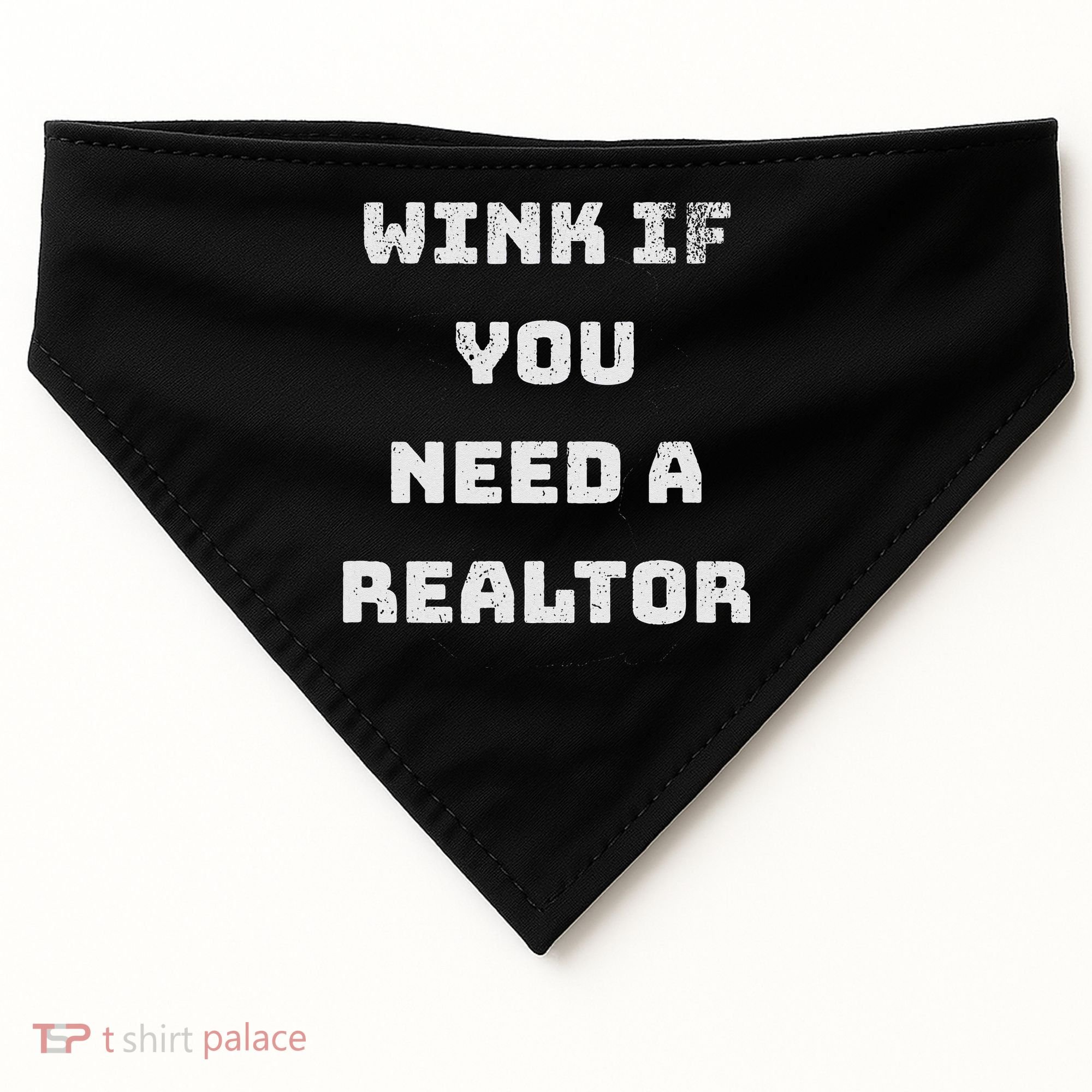 Wink If You Need A Realtor Real Estate Agent Realtor USA-Made Doggie Bandana