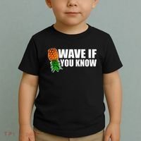 Wave If You Know. Upside Down Pineapple Toddler T-Shirt thumb 2
