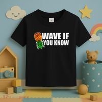 Wave If You Know. Upside Down Pineapple Toddler T-Shirt thumb 3