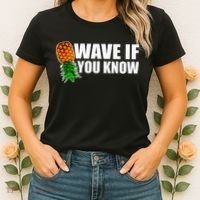 Wave If You Know. Upside Down Pineapple Women's T-Shirt thumb 2