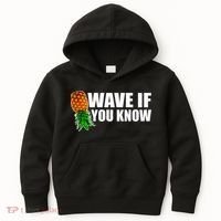 Wave If You Know. Upside Down Pineapple Kids Hoodie thumb 0