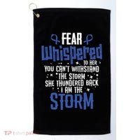 Whispered Juvenile Arthritis Awareness Supporter Ribbon Gift Golf Towel thumb 0