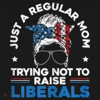 Womens Just A Regular Mom Trying Not To Raise Liberals For A Mom Women's Tank Top thumb 5