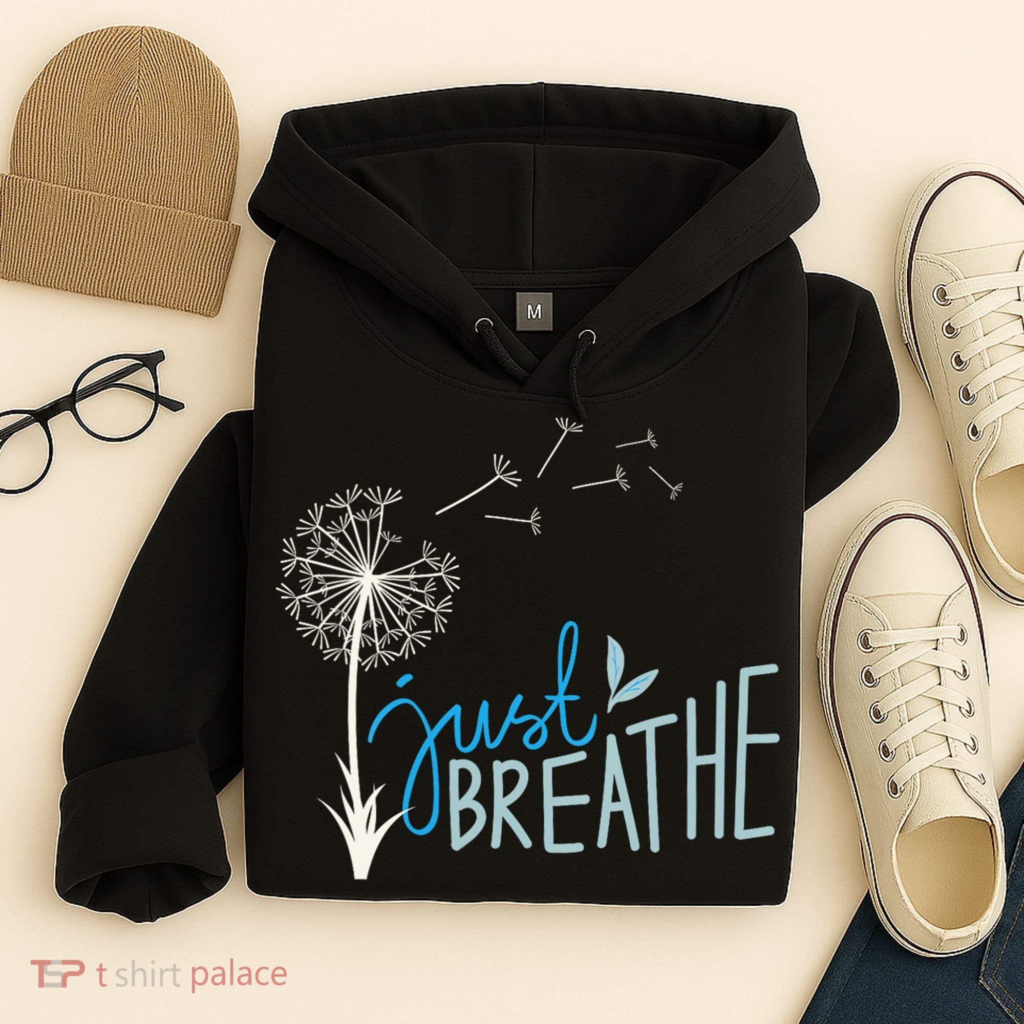 Women’S Just Breathe Relax Let Go Calm Hoodie