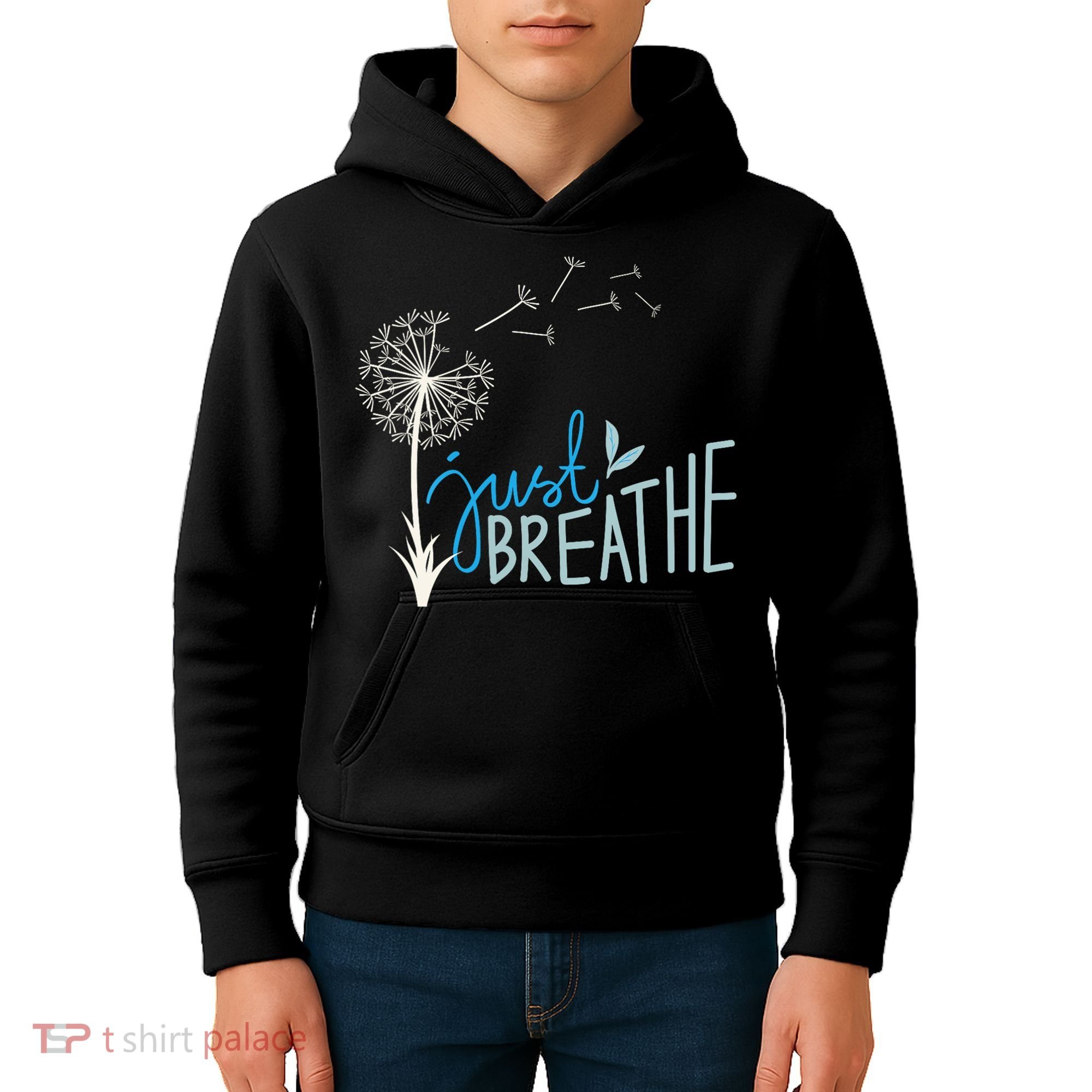 Women’S Just Breathe Relax Let Go Calm Kids Hoodie