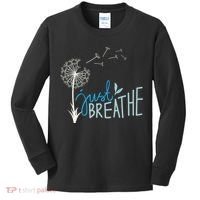 Women’S Just Breathe Relax Let Go Calm Kids Long Sleeve Shirt thumb 0