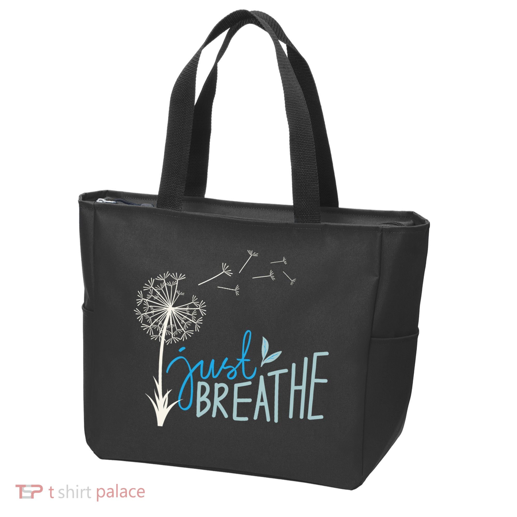 Women’S Just Breathe Relax Let Go Calm Tote Bag