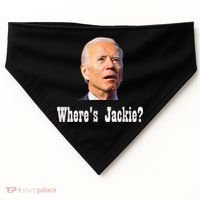 Where's Jackie? Funny AntiBiden USA-Made Doggie Bandana thumb 0