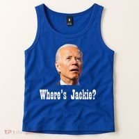 Where's Jackie? Funny AntiBiden Tank Top thumb 2
