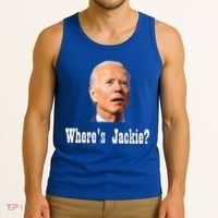 Where's Jackie? Funny AntiBiden Tank Top thumb 3