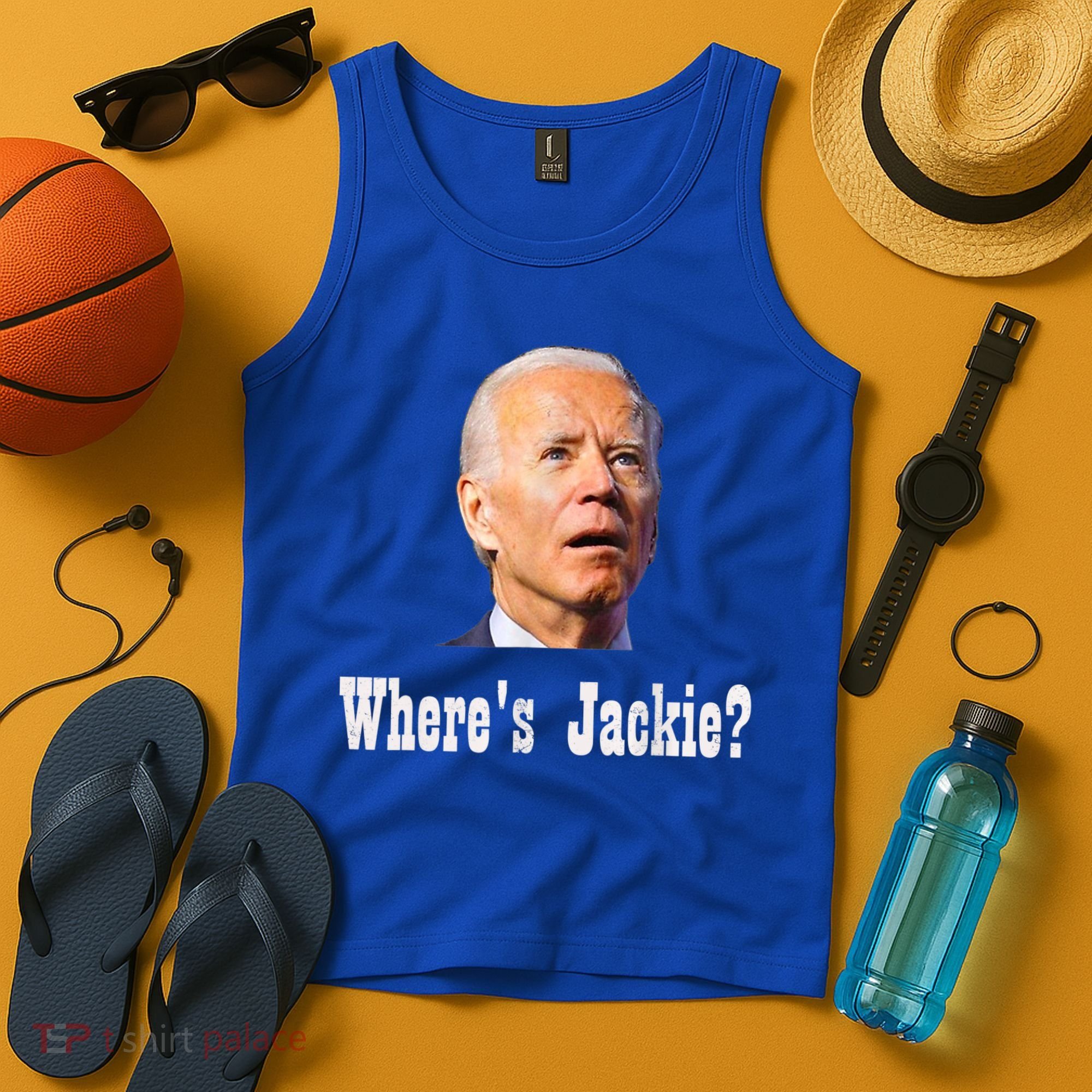 Where's Jackie? Funny AntiBiden Tank Top