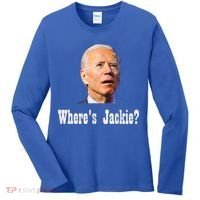 Where's Jackie? Funny AntiBiden Women's Long Sleeve Shirt thumb 0