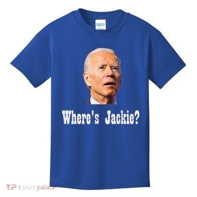 Where's Jackie? Funny AntiBiden Kids T-Shirt