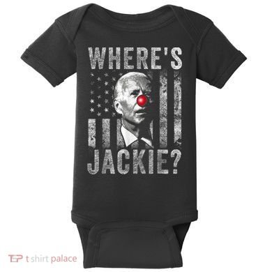 Where's Jackie Funny AntiBiden Baby Bodysuit