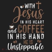 With Jesus In His Heart And Coffee In His Hand He Is Unstoppable Beanie thumb 2