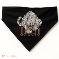 Wild Jaguar Leopard Cheetah Print Graphic Gift USA-Made Doggie Bandana thumb 0