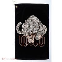 Wild Jaguar Leopard Cheetah Print Graphic Gift Golf Towel thumb 0