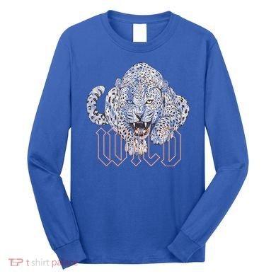 Wild Jaguar Leopard Cheetah Print Graphic Gift Long Sleeve Shirt