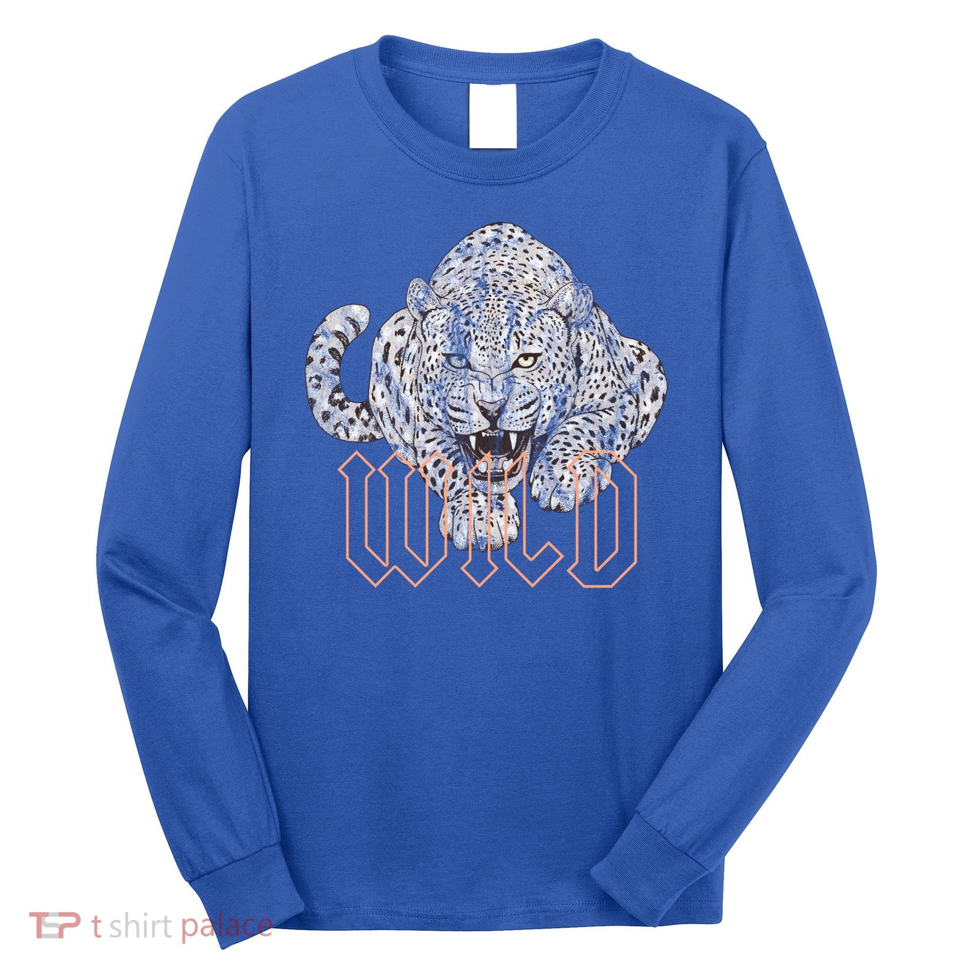 Wild Jaguar Leopard Cheetah Print Graphic Gift Long Sleeve Shirt