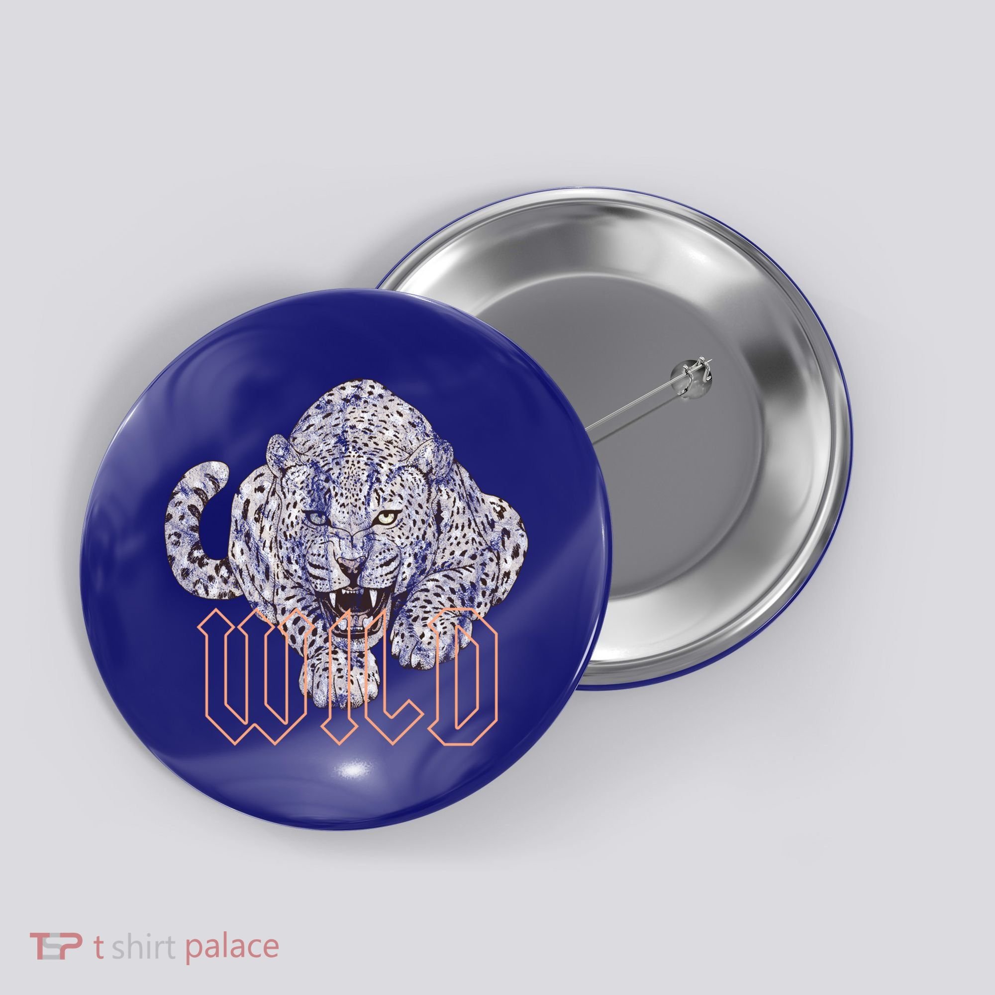 Wild Jaguar Leopard Cheetah Print Graphic Gift Button