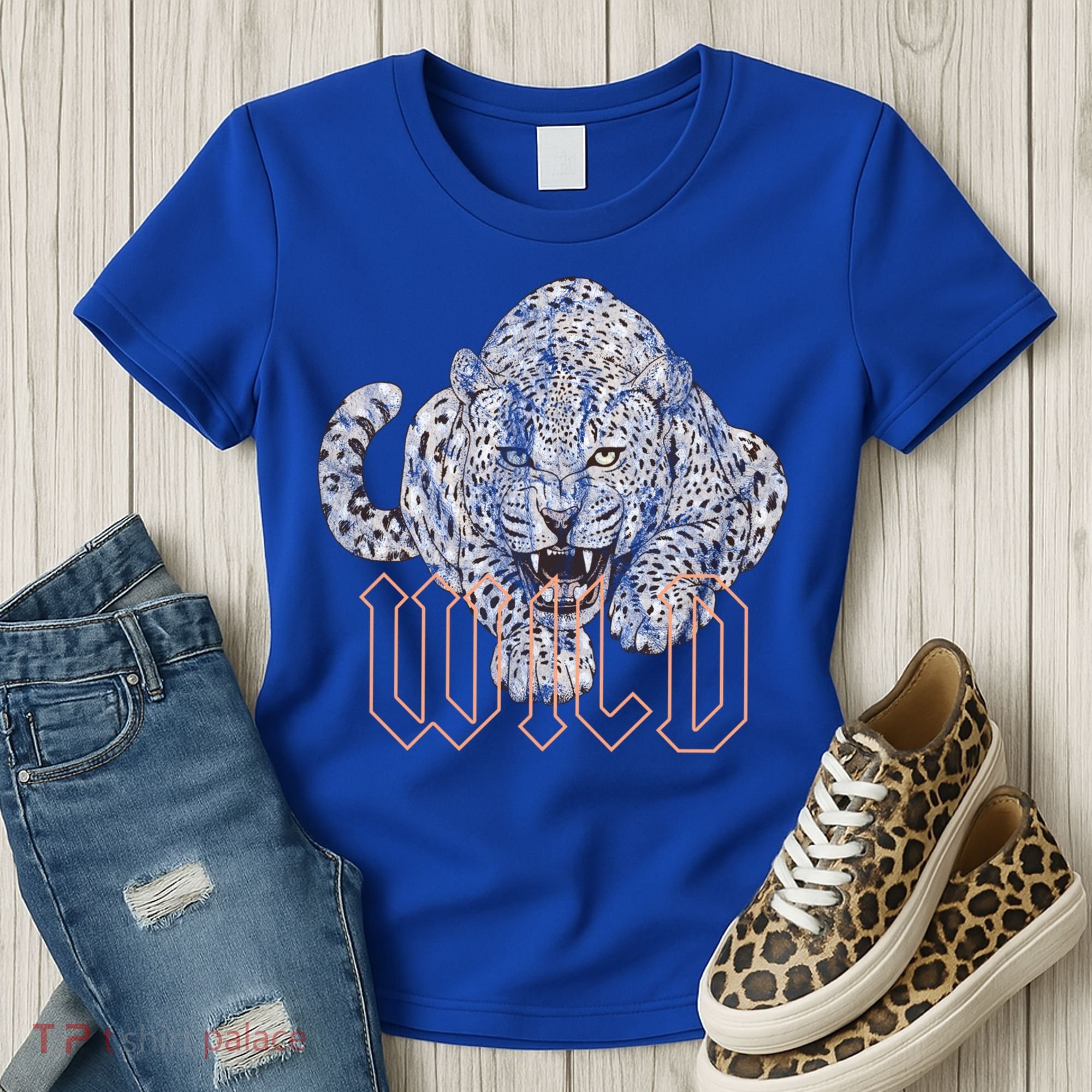 Wild Jaguar Leopard Cheetah Print Graphic Gift Women's T-Shirt