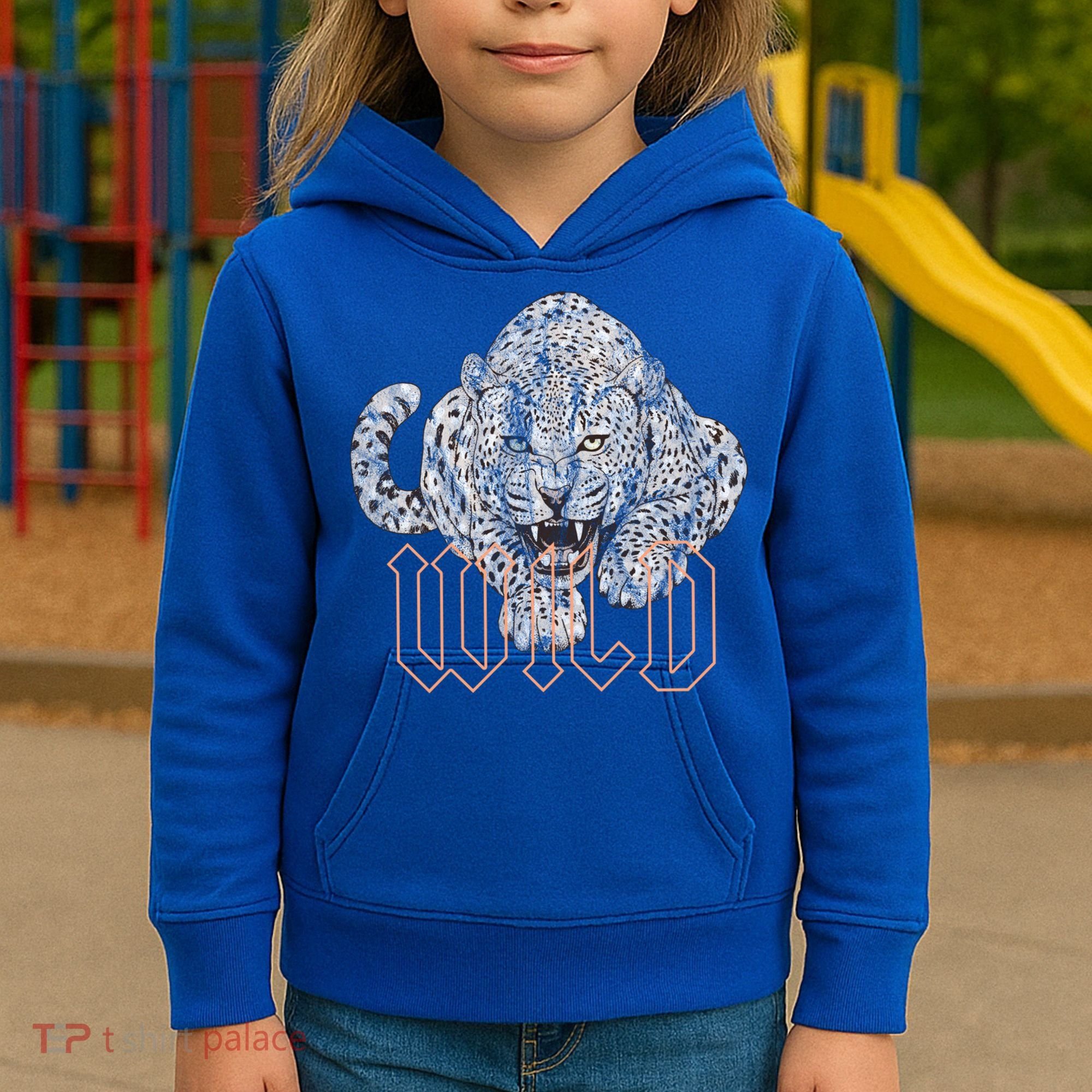 Wild Jaguar Leopard Cheetah Print Graphic Gift Kids Hoodie