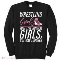 Wrestling Just Like Normal But Way Tougher Gift Sweatshirt thumb 0