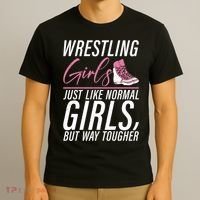 Wrestling Just Like Normal But Way Tougher Gift T-Shirt thumb 3