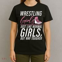 Wrestling Just Like Normal But Way Tougher Gift T-Shirt thumb 4