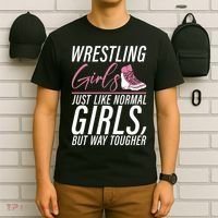 Wrestling Just Like Normal But Way Tougher Gift T-Shirt thumb 6