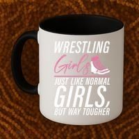 Wrestling Just Like Normal But Way Tougher Gift Coffee Mug thumb 2