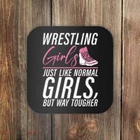 Wrestling Just Like Normal But Way Tougher Gift Coaster thumb 0