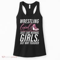 Wrestling Just Like Normal But Way Tougher Gift Women's Tank Top thumb 0