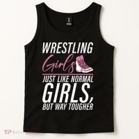Wrestling Just Like Normal But Way Tougher Gift Tank Top thumb 2