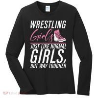 Wrestling Just Like Normal But Way Tougher Gift Women's Long Sleeve Shirt thumb 0