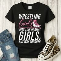 Wrestling Just Like Normal But Way Tougher Gift Women's T-Shirt thumb 3