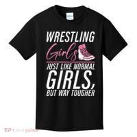 Wrestling Just Like Normal But Way Tougher Gift Kids T-Shirt thumb 0