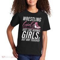 Wrestling Just Like Normal But Way Tougher Gift Kids T-Shirt thumb 2
