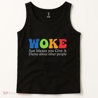 Woke Just Means You Give A Damn About Other People Tank Top thumb 2