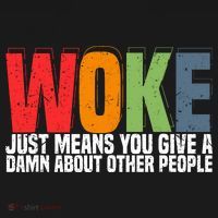 Woke Just Means You Give A Damn About Other People Baby Bodysuit thumb 2