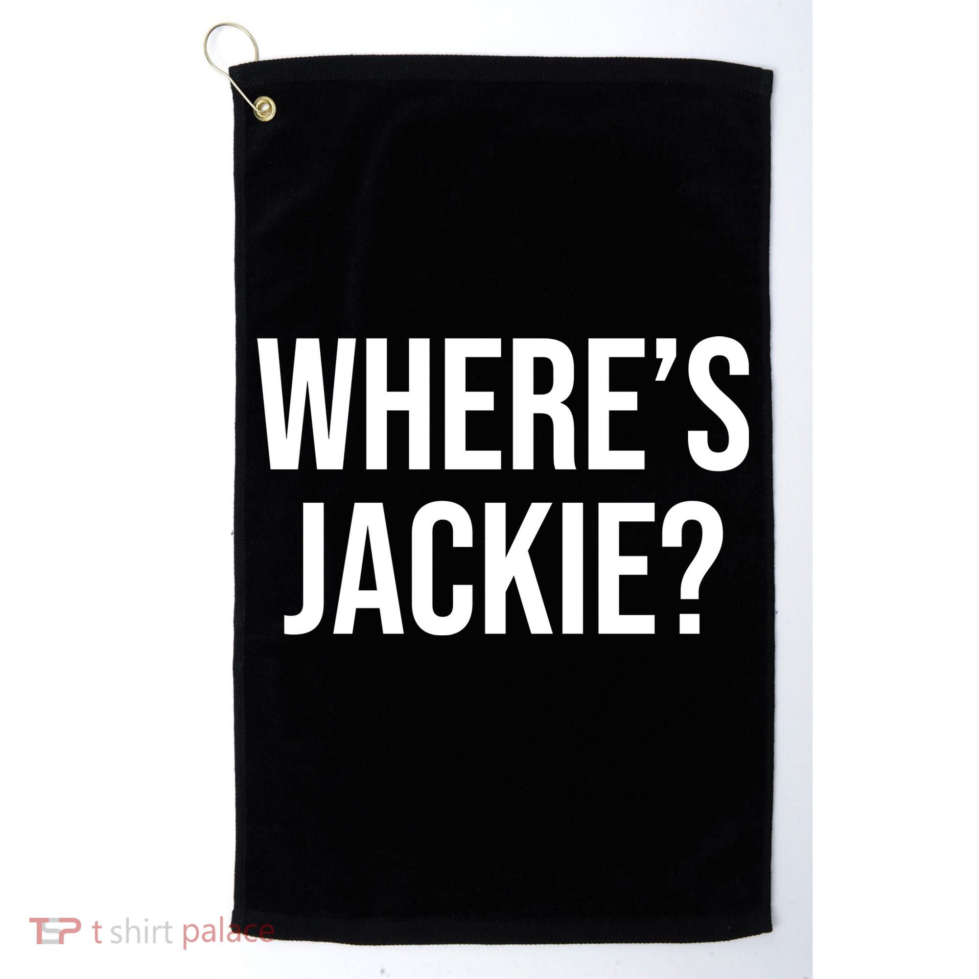 Where's Jackie Meme Golf Towel