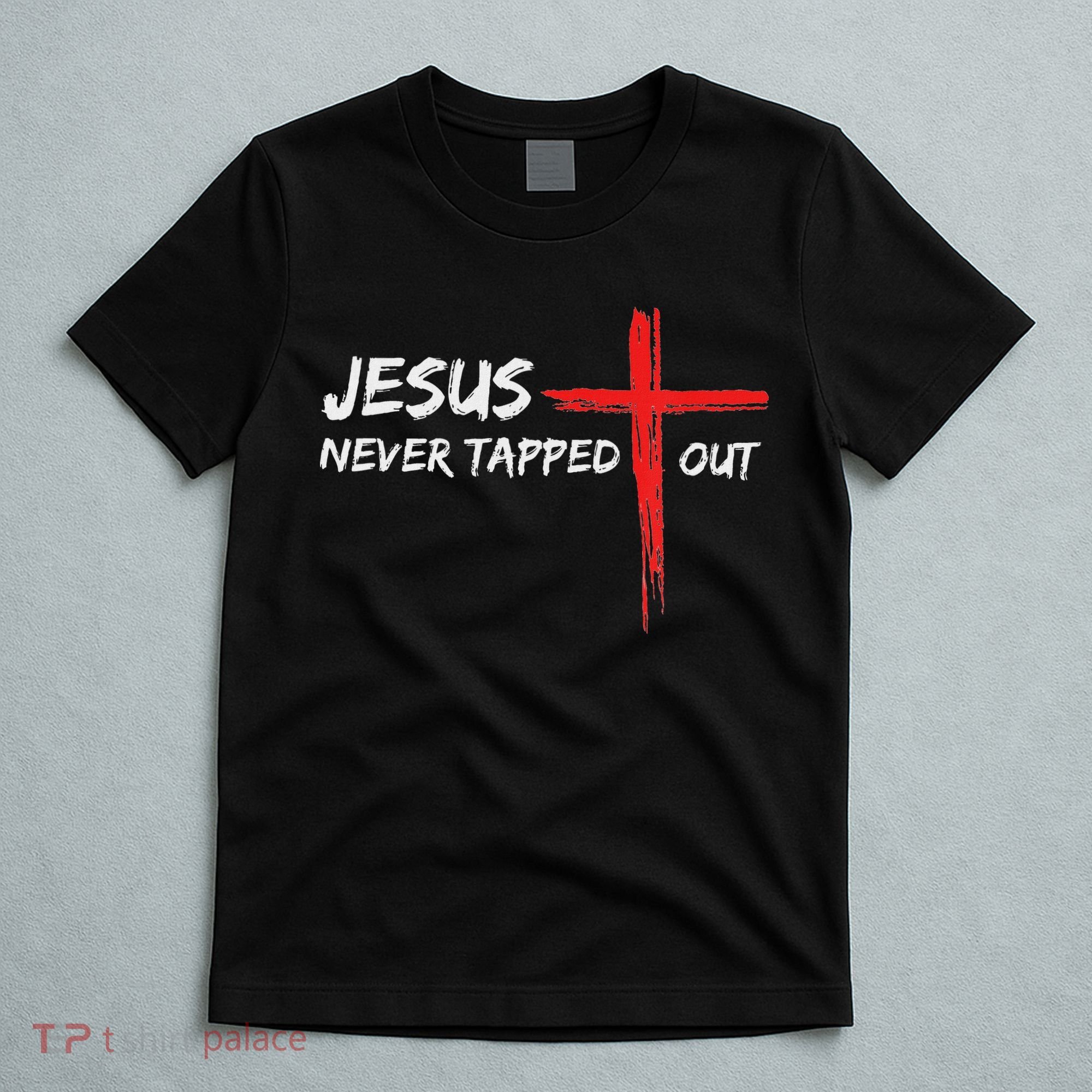 Wrestling Jesus Never Tapped Out Christian Wrestle T-Shirt