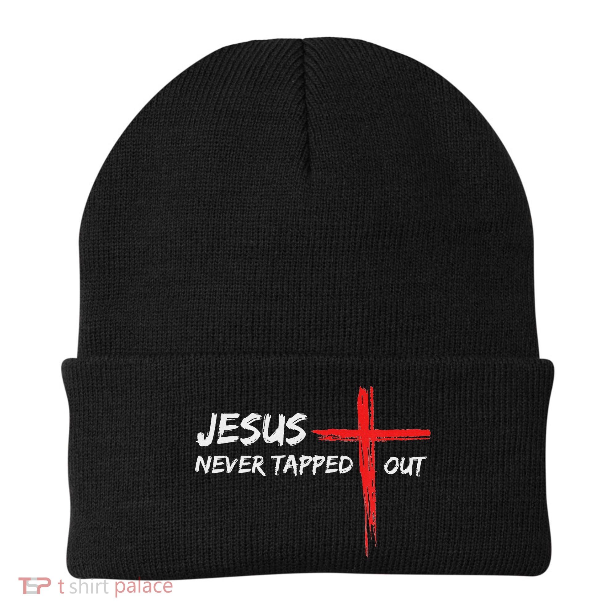 Wrestling Jesus Never Tapped Out Christian Wrestle Beanie