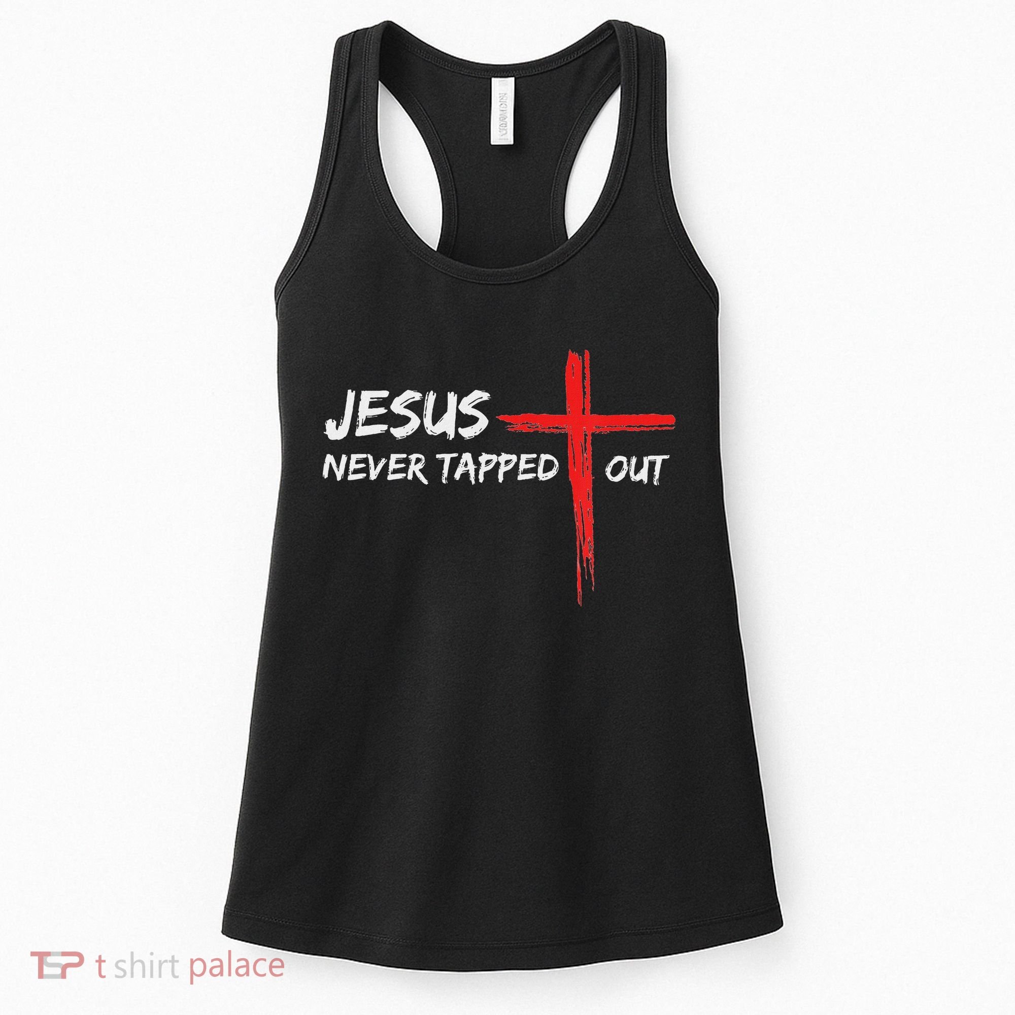 Wrestling Jesus Never Tapped Out Christian Wrestle Women's Tank Top