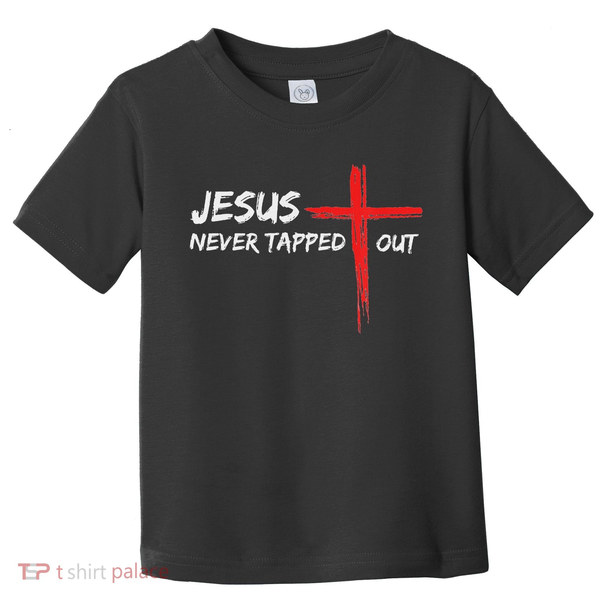 Wrestling Jesus Never Tapped Out Christian Wrestle Toddler T-Shirt