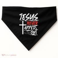 Wrestling Jesus Never Tapped Out Christian Wrestle USA-Made Doggie Bandana thumb 0
