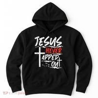 Wrestling Jesus Never Tapped Out Christian Wrestle Hoodie thumb 0