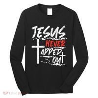 Wrestling Jesus Never Tapped Out Christian Wrestle Long Sleeve Shirt thumb 0